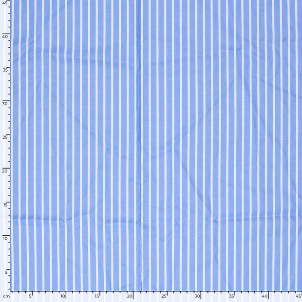 Woven Polyester fabric Stripes Steel Blue