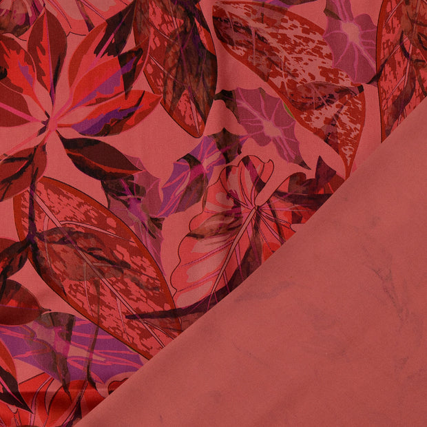 Viscose Poplin fabrik Rot digital bedruckt 
