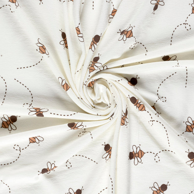 Terry Crêpe tissu Blanc cassé 