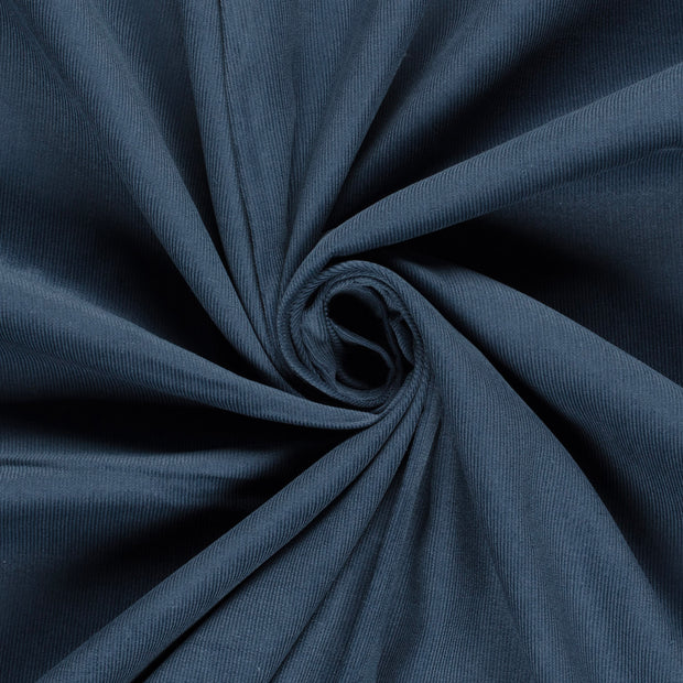 Babycord 21w fabric Unicolour Indigo