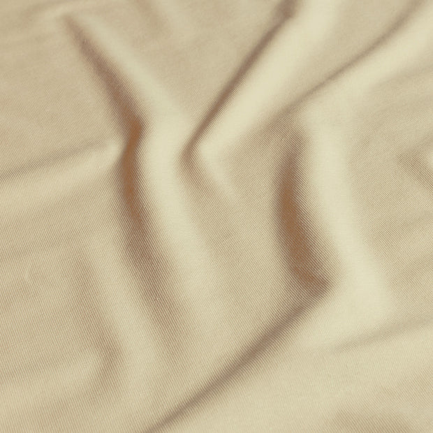 Cotton Jersey GOTS organic fabric Unicolour Beige