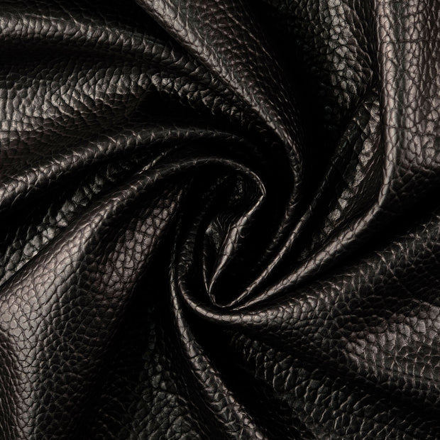 Leather fabric Black 