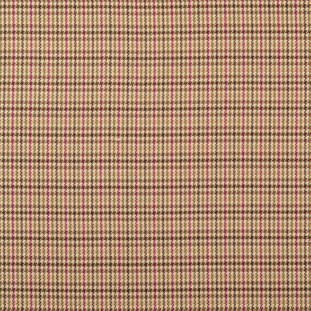 Viscose Poplin fabric Pied de poule Fuchsia