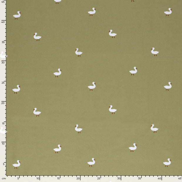 Jersey fabric Duck Olive Green