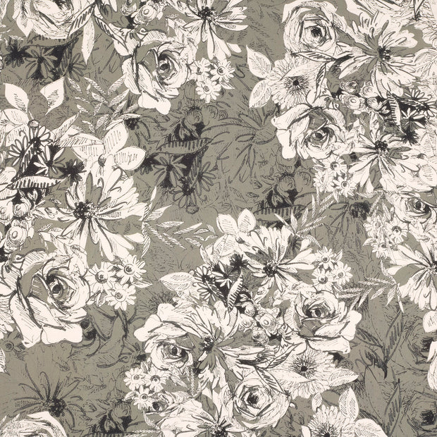 Sergé tissu Vert Olive 