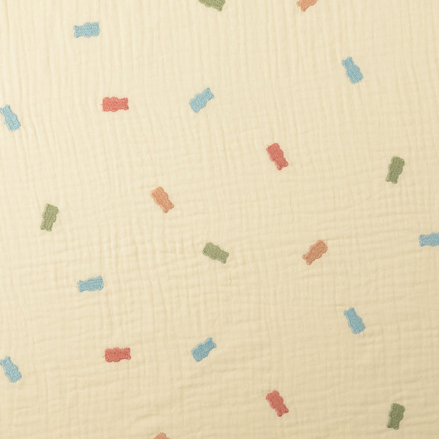 Muslin fabric Bears Off White