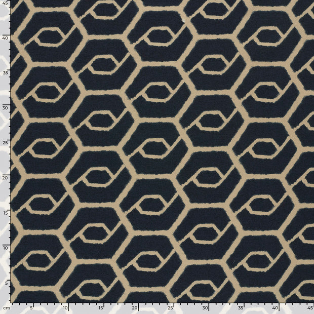 Punta di Roma fabric Abstract Navy