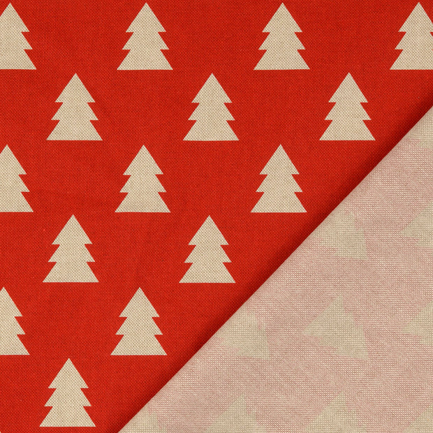 Half Panama fabric Christmas printed 