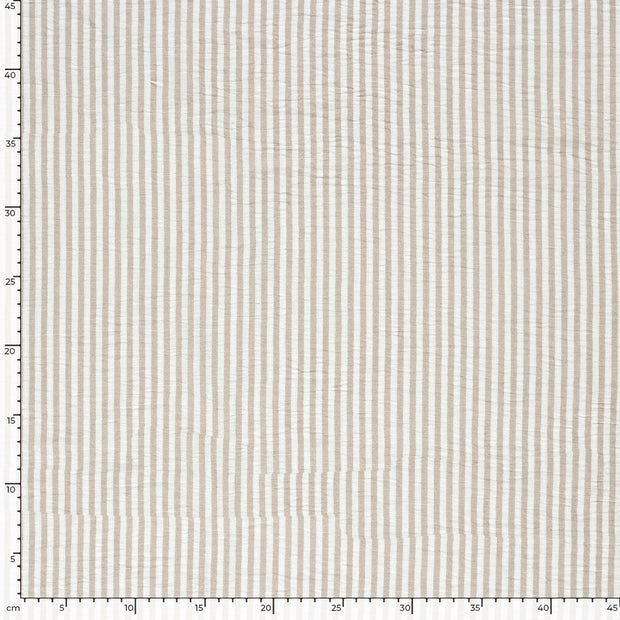Geweben Polyester fabrik Streifen beige melange