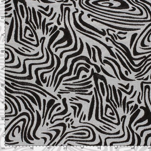 Jacquard fabric Abstract Silver