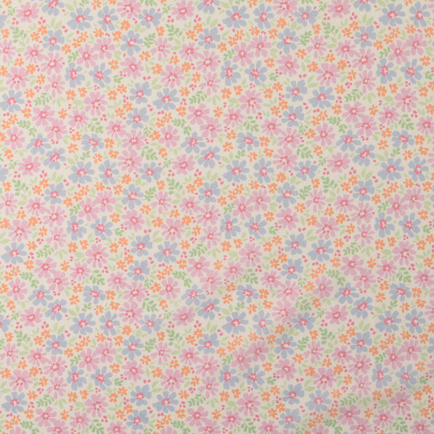 Voile fabrik Blumen Babyblau