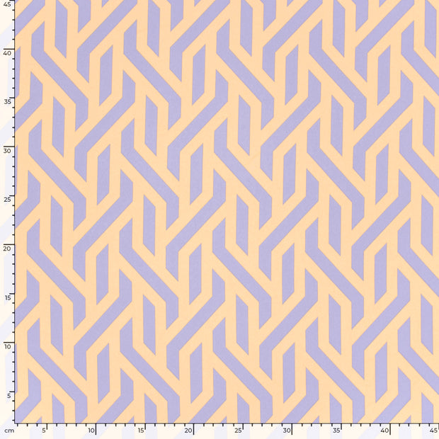 Twill Stretch fabric Abstract Salmon