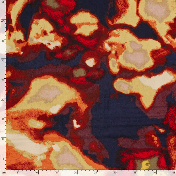 Satin Velvet fabric Abstract Brique