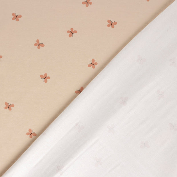 Jersey tissu papillons imprimé 