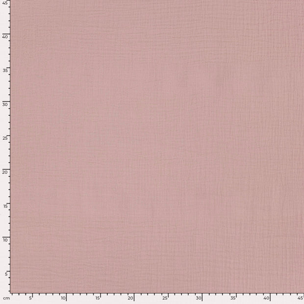 Muslin fabric Unicolour Old Pink