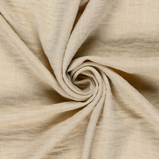 Linen Look fabric Unicolour Beige