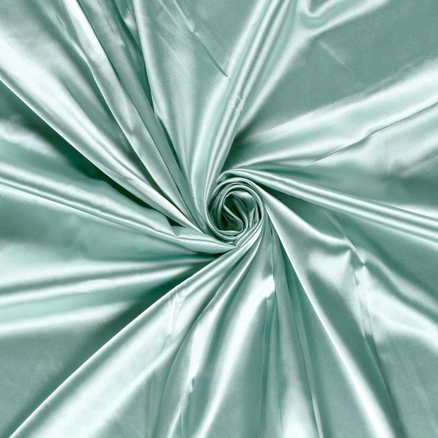 Satin Stretch fabrik Babyblau 