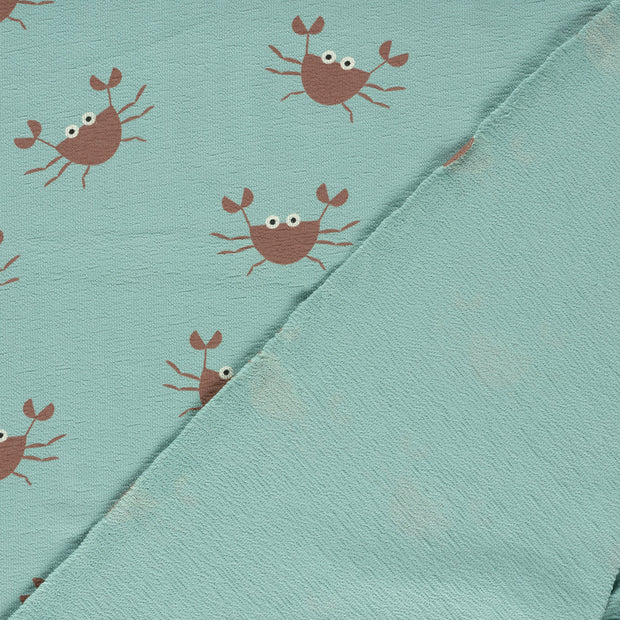 Terry Crepe fabric Crabs 