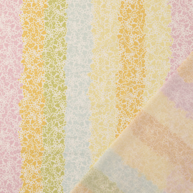 Voile fabric Yellow digital printed 