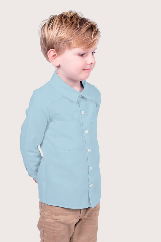 Viscose Poplin fabrik Uni Babyblau