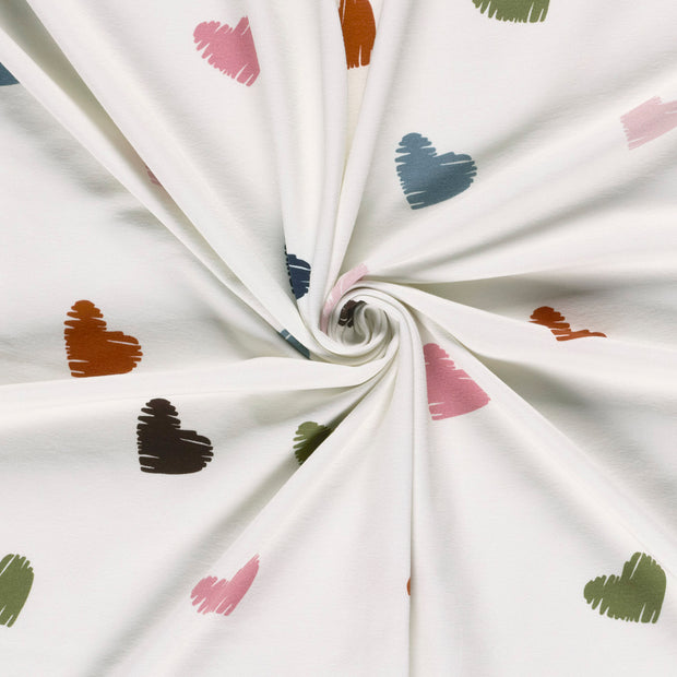 French Terry fabric Off White digital printed 