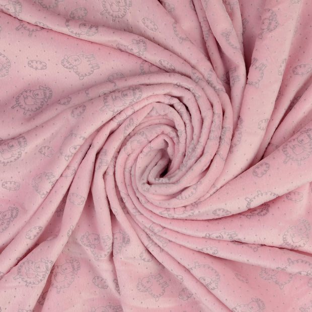 Nicky velours fabric Pink 