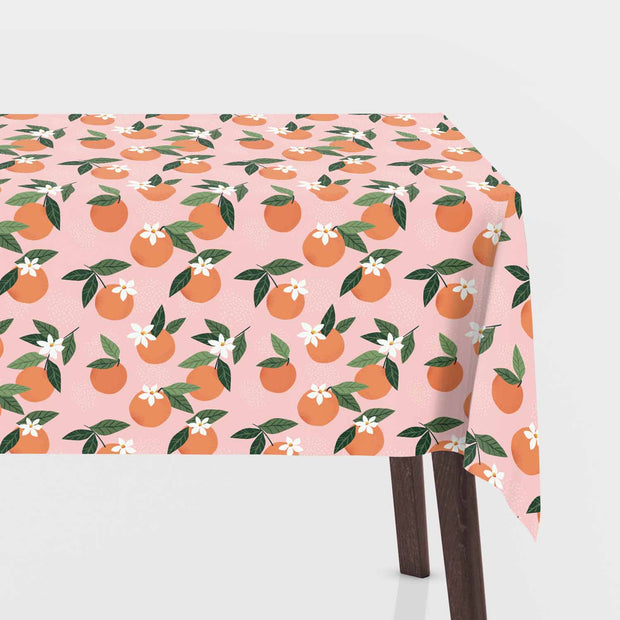 Coated Tablecloth fabric Fruits Salmon