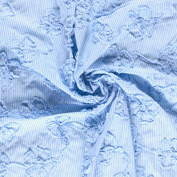 Cotton Poplin fabric Light Blue with application 