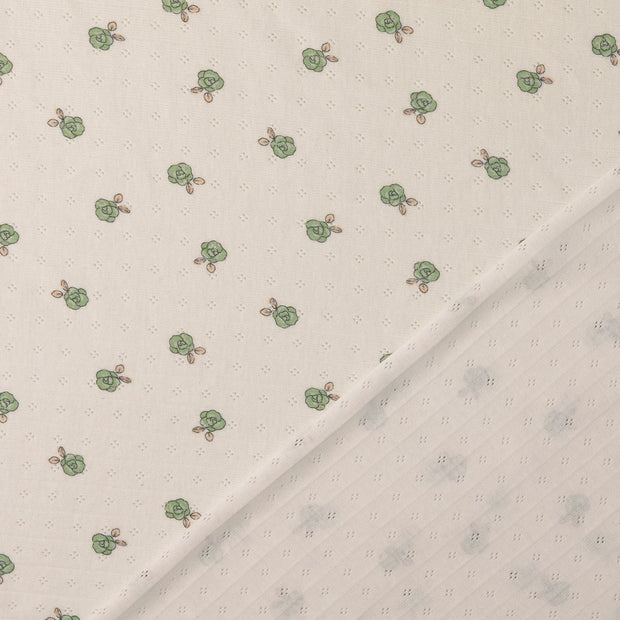 Knitted fabric Green printed 