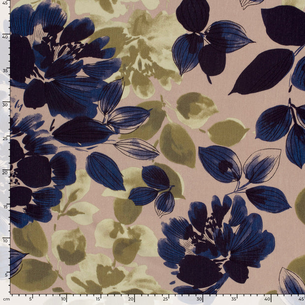 Borken Crepe fabric Abstract Old Pink