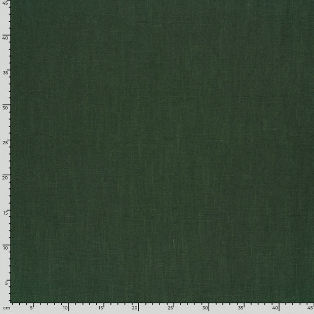 Lino tela Unicolor Verde oscuro