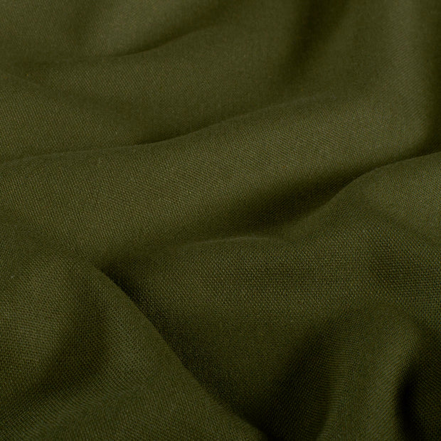 Woven Viscose Linen fabric Unicolour Khaki Green