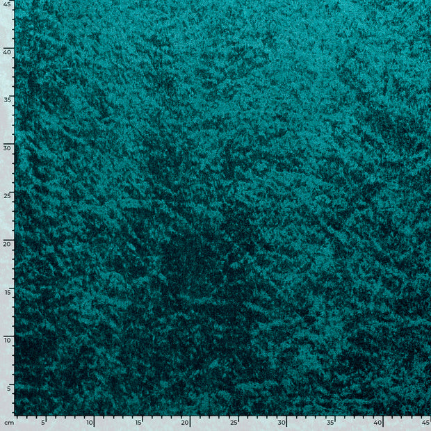 Velours fabric Unicolour Petrol