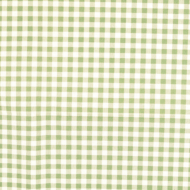 Cretonne fabric Checks Apple Green
