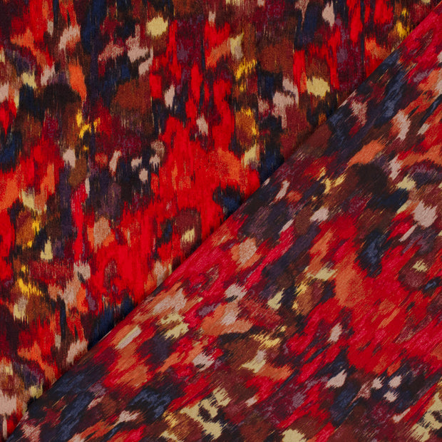 Satin Velvet fabric Abstract printed 