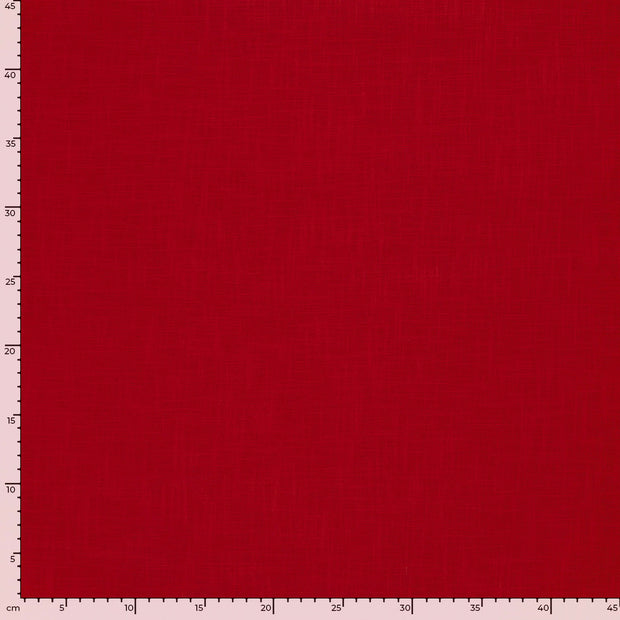 Linen fabric Unicolour Dark Red