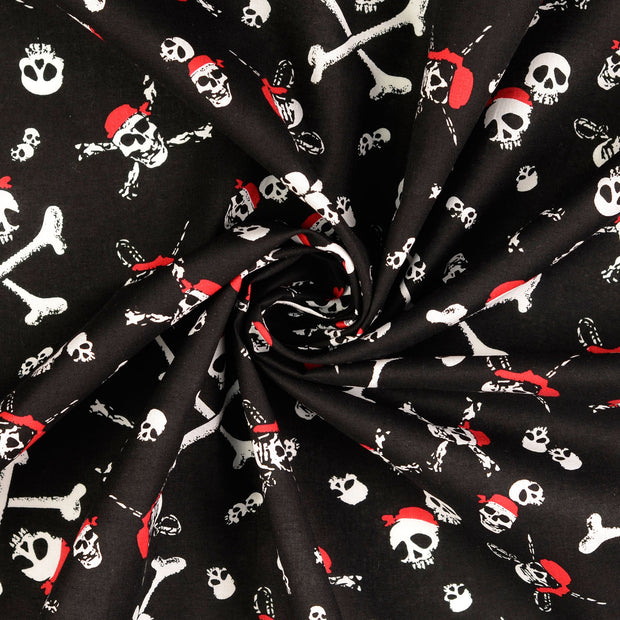  fabric Black printed 