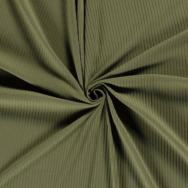 Rib Jersey fabric Forest Green 