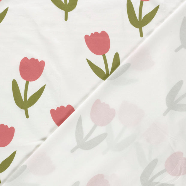 Jersey fabric Flowers printed 