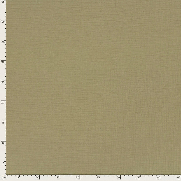 Muslin fabric Unicolour Olive Green
