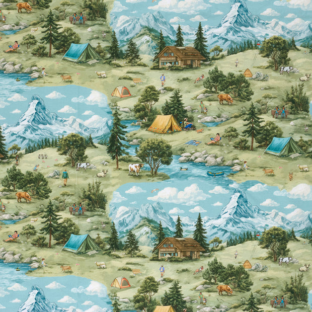 Jersey fabric Multicolor digital printed 