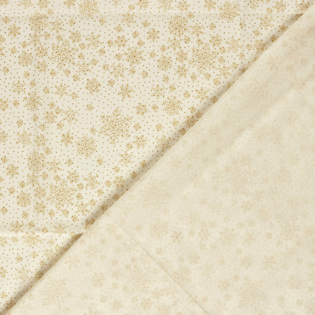 Cotton Poplin fabric Christmas glitter print 