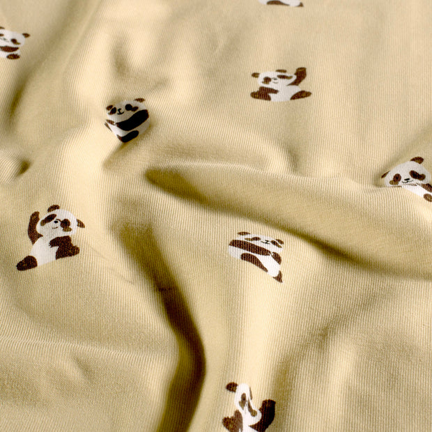 Jersey fabric Panda Beige
