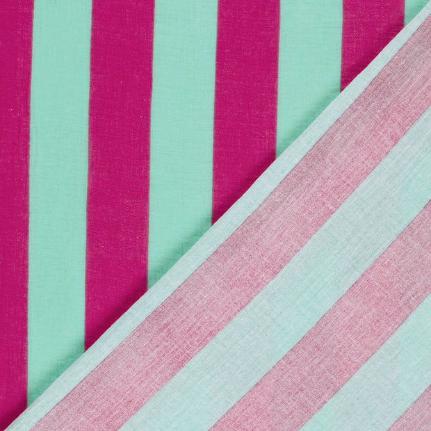 Muslin fabric Stripes printed 