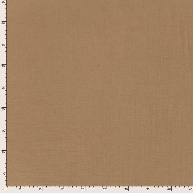 Muslin fabric Unicolour Camel