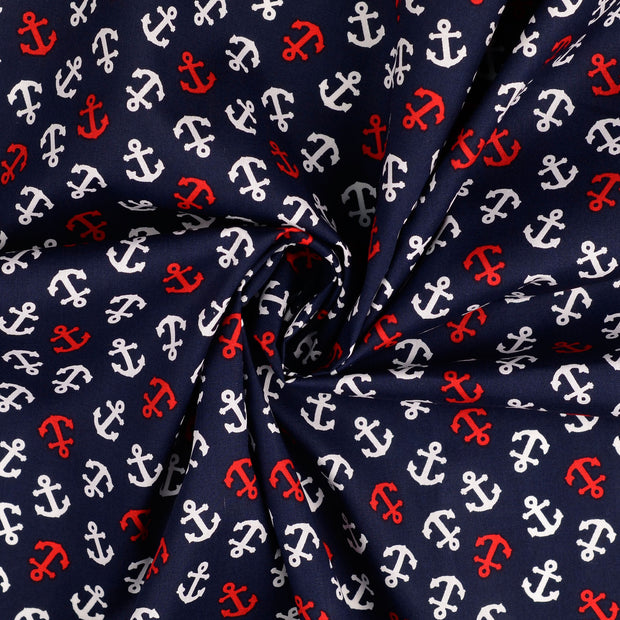  fabric Navy printed 