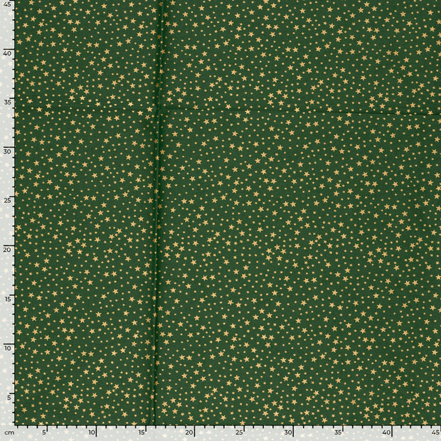  fabric Stars Dark Green