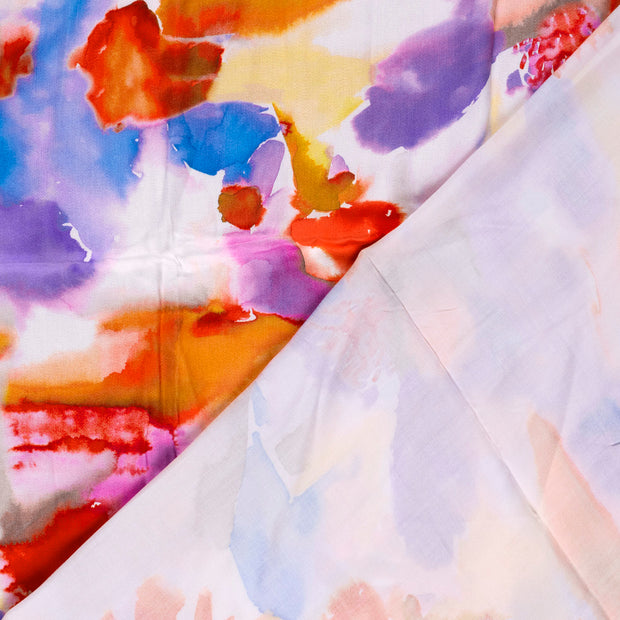 Viscose Satin fabrik Abstrakt digital bedruckt 