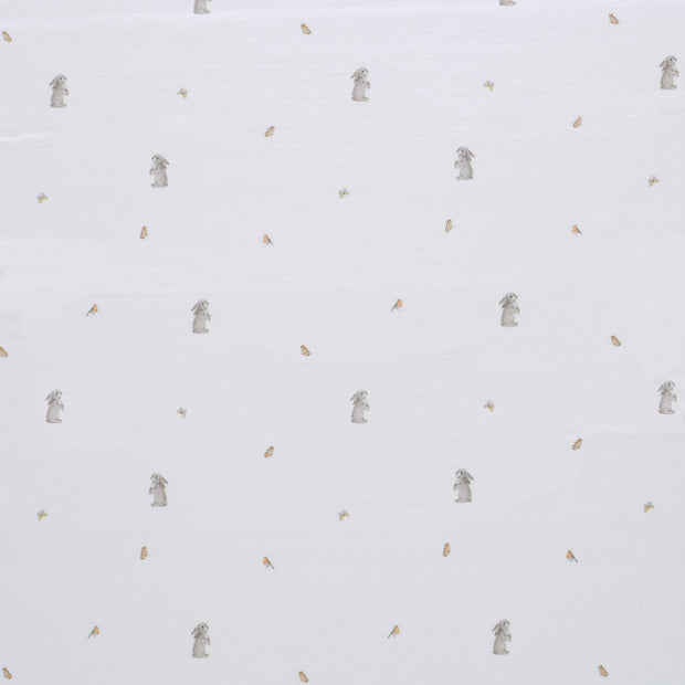 Rib Jersey fabric Off White matte 