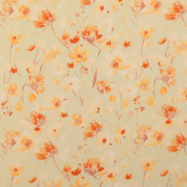 Babycord 21w fabric Flowers Beige